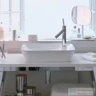 Duravit CAPE COD 460x460 mm-es ráültethető mosdó Wondergliss bevonattal,fehér 23404600001