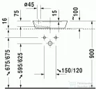 Duravit Cape Cod ráültethető mosdó 46x46 méretben 2340460000 ( 234046 )