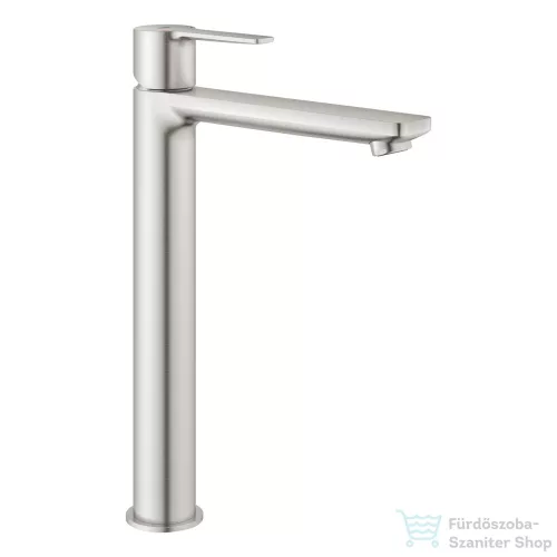 Grohe LINEARE XL magasított mosdó csaptelep leeresztő nélkül,Supersteel 23405DC1