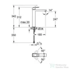 Grohe EUROCUBE egykaros mosdócsaptelep XL-Size króm 23406000