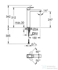 Grohe EUROCUBE XL egykaros mosdó csaptelep leeresztő nélkül,Brushed Hard Graphite 23406AL0