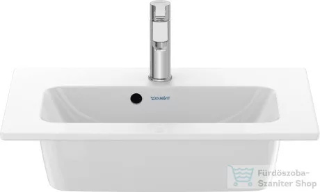 Duravit ME BY STARCK 63x40 cm bútorral aláépíthető mosdó Wondergliss bevonattal,White Satin matt,23426332001