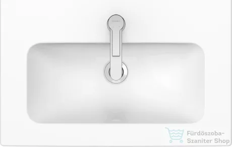 Duravit ME BY STARCK 63x40 cm bútorral aláépíthető mosdó Wondergliss bevonattal,White Satin matt,23426332001