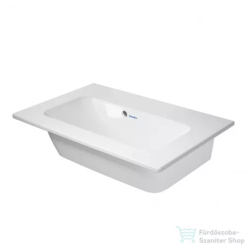 Duravit ME BY STARCK 63x40 cm bútorral aláépíthető mosdó csaplyuk nélkül,White Satin matt,Wondergliss bevonattal,23426332601