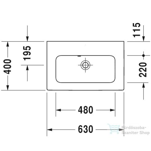 Duravit ME BY STARCK 63x40 cm bútorral aláépíthető mosdó csaplyuk nélkül,White Satin matt,2342633260