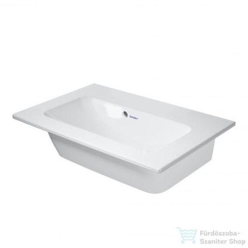 Duravit ME BY STARCK 63x40 cm bútorral aláépíthető mosdó csaplyuk nélkül,White Satin matt,2342633260