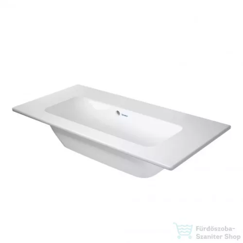 Duravit ME BY STARCK 83x40 cm-es bútorral aláépíthető mosdó csaplyuk nélkül,Wondergliss bevonattal,White Satin matt,23428332601
