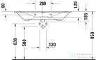 Duravit Viu 103x49 bútorral aláépíthető mosdó 2344100000 ( 234410 )