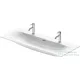 Duravit Viu 123x49 bútorral aláépíthető mosdó 2 csaplyukkal 2344120024 ( 234412 )