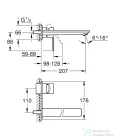 GROHE Lineare falsík alatti mosdócsaptelep leeresztő és alaptest nélkül,SuperSteel 23444DC1