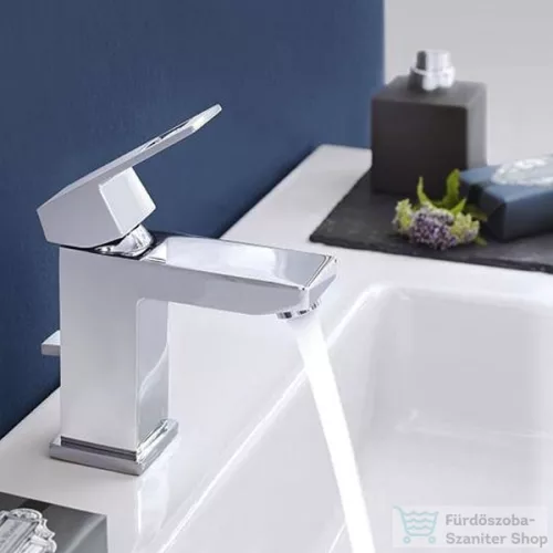 Grohe EUROCUBE mosdó csaptelep, M-Size, automata leeresztővel, króm 23445000