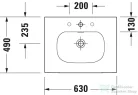 Duravit Viu 63x49 bútorral aláépíthető mosdó 2344630000 ( 234463 )