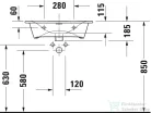 Duravit Viu 63x49 bútorral aláépíthető mosdó 2344630000 ( 234463 )