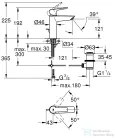 Grohe QuickFix START M mosdó csaptelep automata leeresztővel, króm 23455002