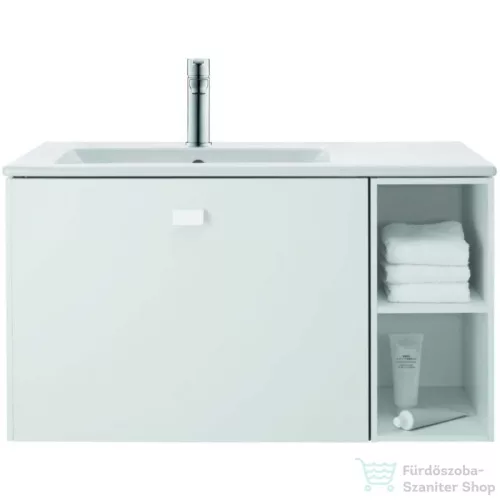 Duravit ME BY STARCK 830x490 mm-es bútorral aláépíthető mosdó bal oldali medencével,Wondergliss bevonttal,White Satin matt 23458332001