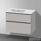 Duravit ME BY STARCK 830x490 mm-es bútorral aláépíthető csaplyuk nélküli mosdó bal oldali medencével,Wondergliss bevonattal,White Satin matt 23458332601