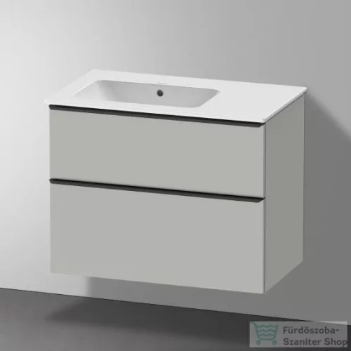 Duravit ME BY STARCK 830x490 mm-es bútorral aláépíthető csaplyuk nélküli mosdó bal oldali medencével,Wondergliss bevonattal,White Satin matt 23458332601