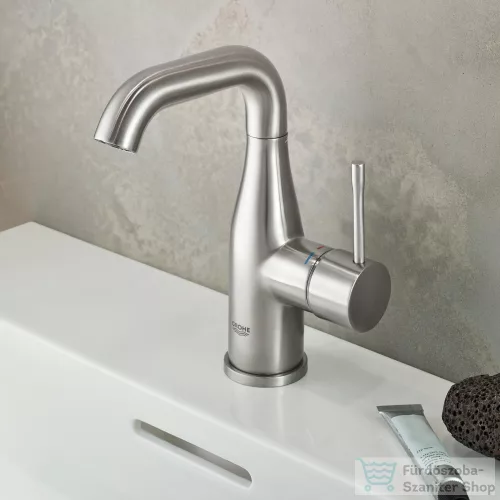 Grohe ESSENCE mosdó csaptelep,M-Size, automata leeresztővel,Supersteel 23462DC1