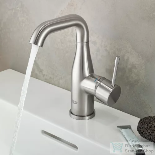 Grohe ESSENCE mosdó csaptelep,M-Size, automata leeresztővel,Supersteel 23462DC1