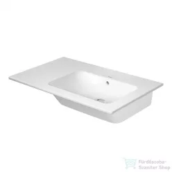   Duravit ME BY STARCK 830x490 mm-es bútorral aláépíthető csaplyuk nélküli mosdó jobb oldali medencével,Wondergliss bevonattal 23468300601