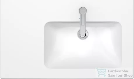 Duravit ME BY STARCK 830x490 mm-es bútorral aláépíthető mosdó jobb oldali medencével,Wondergliss bevonattal,White Satin matt 23468332001