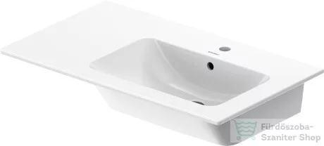 Duravit ME BY STARCK 830x490 mm-es bútorral aláépíthető mosdó jobb oldali medencével,Wondergliss bevonattal,White Satin matt 23468332001