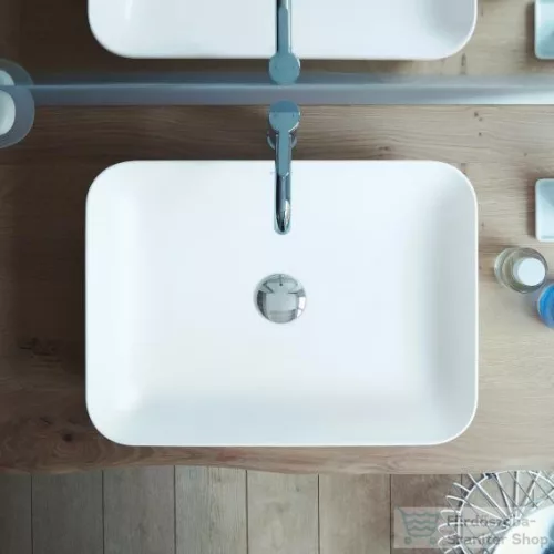 Duravit CAPE COD 550x400 mm-es ráültethető mosdó Wondergliss bevonattal, fehér 23475500001