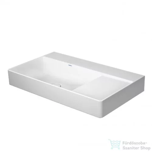 Duravit DURASQUARE 80x47 cm-es bútorral aláépíthető mosdó bal oldali medencével,csaplyuk és túlfolyó nélkül,2348800070