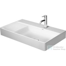   Duravit DURASQUARE 80x47 cm-es bútorral aláépíthető túlfolyó nélküli mosdó jobbos medencével,Wondergliss bevonattal 23498000411