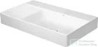 Duravit DURASQUARE 80x47 cm-es bútorral aláépíthető csaplyuk- és túlfolyó nélküli mosdó jobbos medencével,2349800070