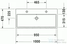Duravit Vero Air 100x47 cm mosdó két csaplyukkal, csiszolt 2350100026 ( 235010 )