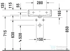 Duravit VERO AIR 50x47 cm-es bútorral aláépíthető mosdó,2350500000