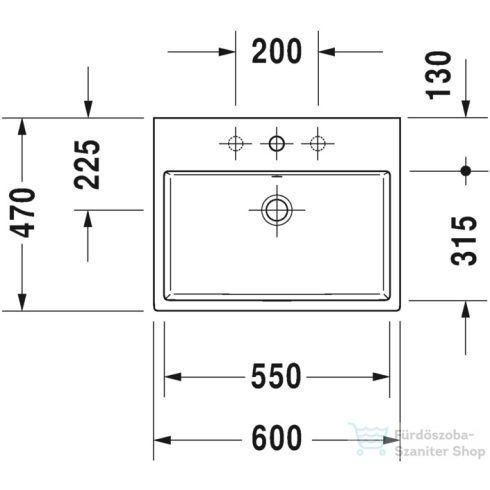 Duravit VERO AIR 60x47 cm-es bútorral aláépíthető mosdó,2350600000