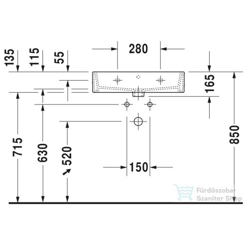 Duravit VERO AIR 60x47 cm-es bútorral aláépíthető mosdó,2350600000