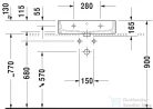 Duravit VERO AIR 60x47 cm-es csiszolt mosdó csaplyuk és túlfolyó nélkül,2350600079