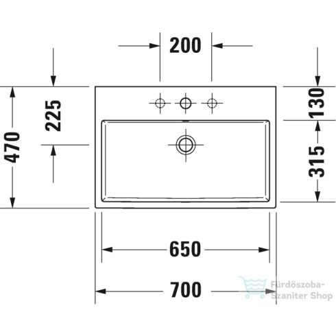 Duravit VERO AIR 70x47 cm-es bútorral aláépíthető mosdó,2350700000