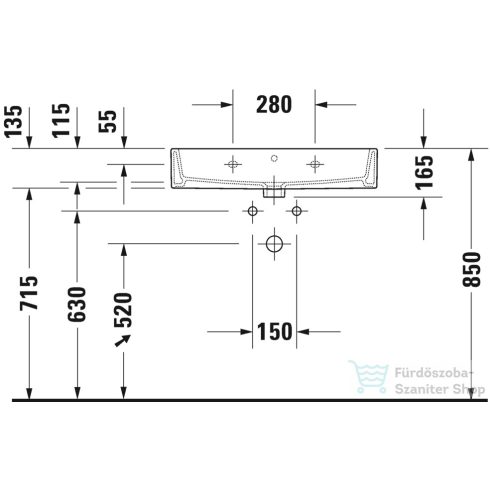 Duravit VERO AIR 70x47 cm-es bútorral aláépíthető mosdó,2350700000