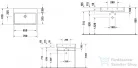 Duravit VERO AIR 70x47 cm-es bútorral aláépíthető mosdó csaplyuk és túlfolyó nélkül,Wondergliss bevonattal,23507000701