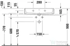 Duravit VERO AIR 70x47 cm-es csiszolt mosdó túlfolyó nélkül,Wondergliss bevonattal,23507000711
