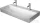Duravit DuraSquare 100x47 cm-es csiszolt mosdó két csaplyukkal,Wondergliss bevonattal,23531000721