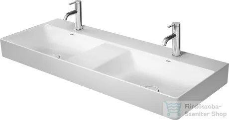 Duravit DURASQUARE 120x47 cm-es bútorral aláépíthető dupla mosdó két csaplyukkal,2353120041