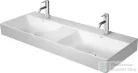 Duravit DURASQUARE 120x47 cm-es bútorral aláépíthető dupla mosdó két csaplyukkal,Wondergliss bevonattal,23531200411