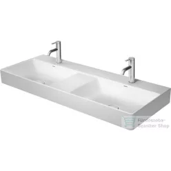   Duravit DURASQUARE 120x47 cm-es bútorral aláépíthető dupla mosdó két csaplyukkal,Wondergliss bevonattal,23531200411
