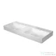 Duravit DURASQUARE 120x47 cm-es bútorral aláépíthető dupla mosdó csaplyuk nélkül,2353120070