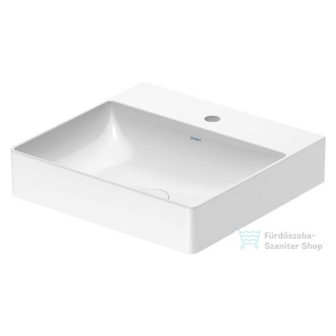 Duravit DURASQUARE 50x47 cm-es bútorral aláépíthető mosdó Wondergliss bevonattal,23535000411