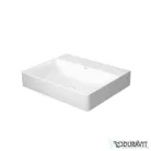Duravit DURASQUARE 60x47 cm-es bútorral aláépíthető csiszolt mosdó csaplyuk nélkül,Wondergliss bevonattal,23536000791