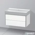 Duravit DURASQUARE 80x47 cm-es bútorral aláépíthető csiszolt mosdó csaplyuk nélkül,2353800079