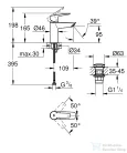 Grohe QuickFix START S mosdó csaptelep click-clack leeresztővel,matt fekete 235502432