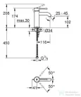 Grohe ESSENCE mosdó csaptelep leeresztő nélkül,Warm Sunset 23590DA1
