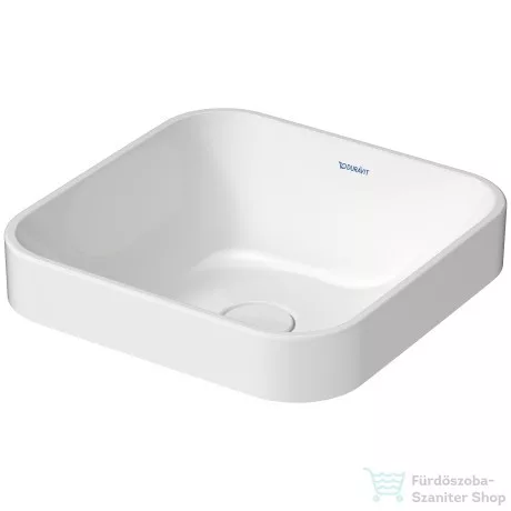 Duravit HAPPY D.2 PLUS 40x40 cm-es ráültethető csiszolt mosdó,fehér 2359400000